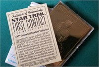 STAR TREK FIRST CONTACT 24K GOLD TRADING CARD