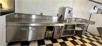 Commercial Stainless Countertop w/ Sink & Cooler