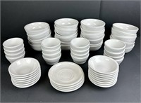 World China Porcelain Bowls & Saucers