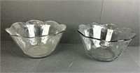 2 Glass Punch Bowls