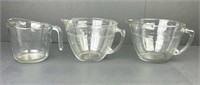 3 Glass Measuring Pitchers