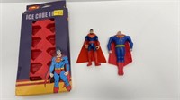Superman Ice Cube Tray and 2 Action Figures