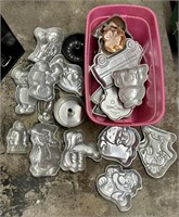 Tote of Decorative Cake Pans