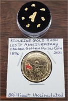 Alaska Natural Gold Nuggets & Coin #1