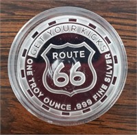 One Ounce Silver Route 66 Round