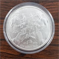 One Ounce Silver Gambler Round