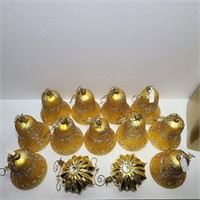 Vintage Neiman Marcus Blown Glass Bell Ornaments