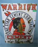 Warrior Cement retro style advertising sign