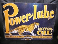 Power Lube Motor Oil retro style advertising sign