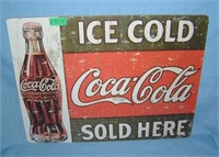 Coca Cola Sold Here retro style advertising sign