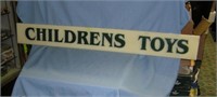 Childrens toys 6 by 48 store display sign