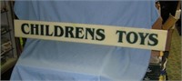 Childrens toys 6 by 48 store display sign