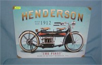 Henderson 1912 motorcycles retro style advertising