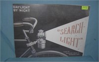 search light bicycle lantern retro style advertisi