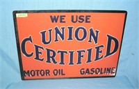 We use Union certified motor oil and gasoline retr
