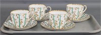 Set of 4 Royal Chelsea Cups & Saucers