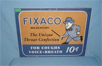 Fixaco Cough Drops retro style advertising sign