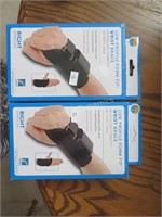 Two Right Wrist Braces, Large