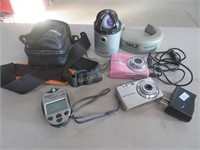 Golf Accessories and Two Digital Cameras
