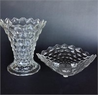 American Fostoria Vase and Bowl