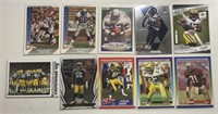 10 NFL Sports Cards - Adams, Sharpe and others