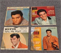 (4) Elvis 45s W/Covers