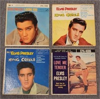 (4) Elvis 45s W/Covers