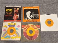 (5) Orange Label RCA Elvis 45s