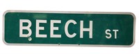 Beech Street Sign 30" x 8" Double Sided