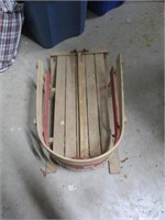 vintage wooden sled