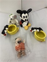 Disney + Assortment w Ceramic and Stuffed animals