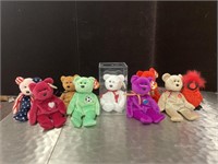 Ty Beanie Babies collection of 9 different