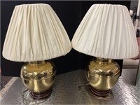 Pair of Brass Touch Lamps appx 20"