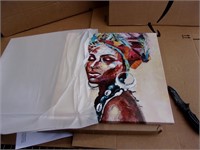 canvas print 18x18 Black woman  new
