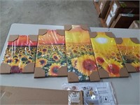 Sunflower walls canvas set