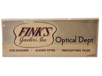 Cardboard Fink's Jewelers Roanoke, VA 28.5"x11.5”