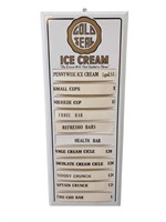 Gold Seal Ice Cream Sign 11" x 27 1/2"