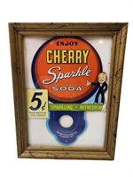 Cherry Sparkle Soda Bottle Topper 10" x 7 1/2"
