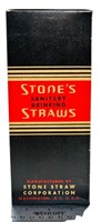 Antique Stone’s Straw’s NOS Cardboard Box w/