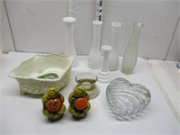 Milk Glass Vases and More