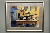 Bill Armstrong Original Watercolor Chateau Kitchen