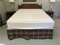 Queen Bed Frame w/ Posturepedic Mattress