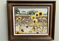 Liz Rogers Sunflowers Oil Painting