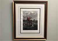 Framed W. Summers Hold Hard! Hounds Print