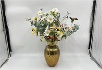 Gold Vase w/ Floral Decor