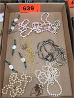 LOT PEARL NECKLACES & OTHER NECKLACES