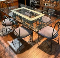 Seven piece dining table set