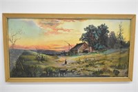 PRINT - THE FIRST SETTLERS HOME - 21.25" X 11.5"