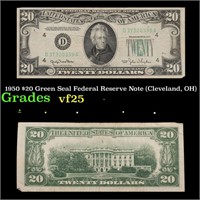 1950 $20 Green Seal Federal Reserve Note (Clevelan