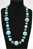 TURQUOISE NECKLACE - 18" LONG